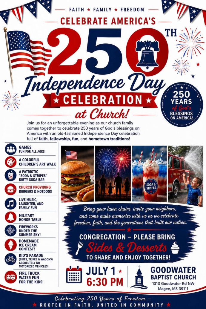 Independence Day Celebration at Goodwater Baptist event image